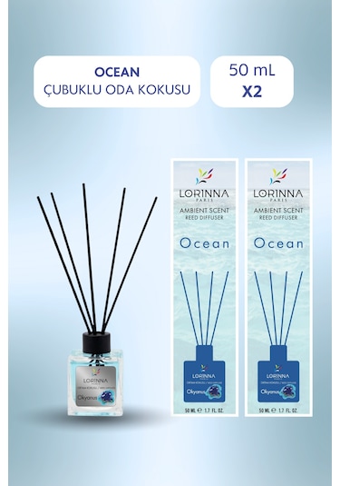 Ocean Çubuklu Oda Kokusu Set 2x50 Ml Okyanus