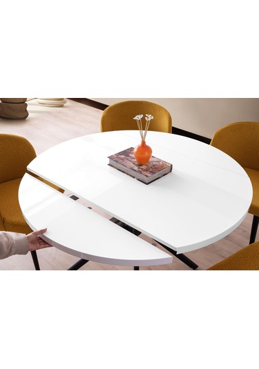 Talin Masa, Arel Sandalye, Beyaz, 120x70 Beyaz