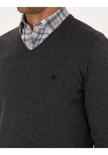 Pierre Cardin Erkek Antrasit Melanj Kazak /triko 50314190-vr081 Antrasit Melanj