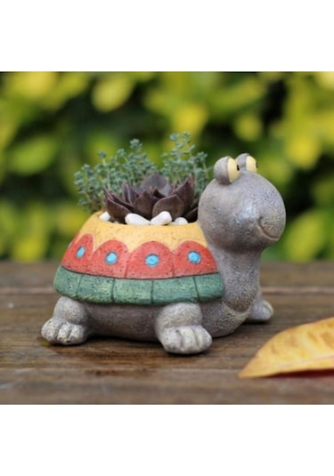 Florada Kaplumbağa Saksı Sukulent Saksısı Kaktüs Saksısı El Işçiliği