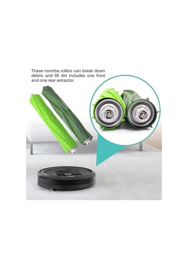 Pazly İrobot Roomba E5-e7 Yedek Parça Seti - 6 Filtre, 2 Fırça, 6 Kenar Süpürgesi