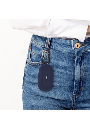 Lacivert Jbl W300 Tws Travel İçin Darbeye Dayanıklı Kablosuz Kulaklık Kılıfı Yumuşak Şarj Kutusu Kapağı