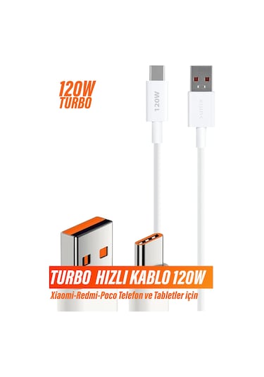 Xiaomi-redmi Uyumlu Turbo Hızlı Şarj Kablosu 120w 67w 33w Turbo Hızlı Şarj Cihazlar
