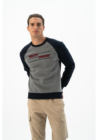 Arma Erkek Büyük Beden Bisiklet Yaka Sweatshirt K24124884401 Gri Arma Erkek Büyük Beden Bisiklet Yaka Sweatshirt K24124884401 Gri