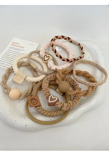 Mını Shop Msk Saç Lastiği, 10'lu Set 257344155 Koyu Bej