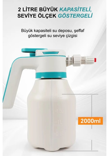 Şarjlı Otomatik Basınçlı Oto Araba Yıkama Ve Temizleme Püskürtücü
