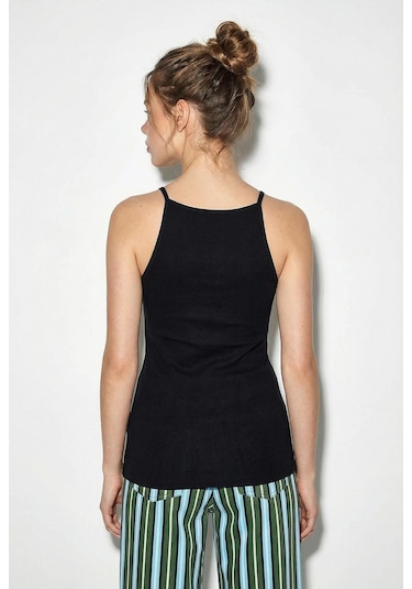 Shade Kadın Halter Yaka Saran Basic Bluz 60251253 - Siyah