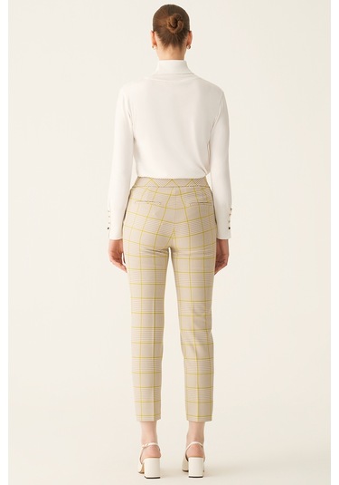 Perspective Jania Regular Fit Ekose Desenli Vizon Fıstık Yeşili P Vizon - Yeşil