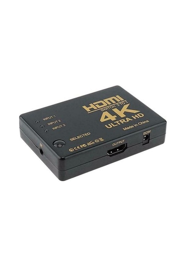4K Ultra Hd Ir Alıcılı Kumandalı Hdmi Çoklayıcı 3 In 1 Switch