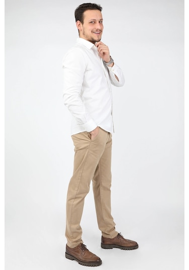 Balins Erkek Fleto Cep Gabardin Pantolon Bej