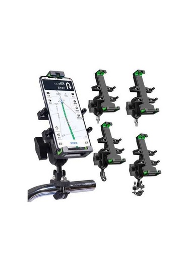 Wondernest A02 Motosiklet Cep Telefonu Navigasyon Braketi, Anti-şok Alüminyum Alaşımlı Raf Dikiz Aynası Modeli Siyah