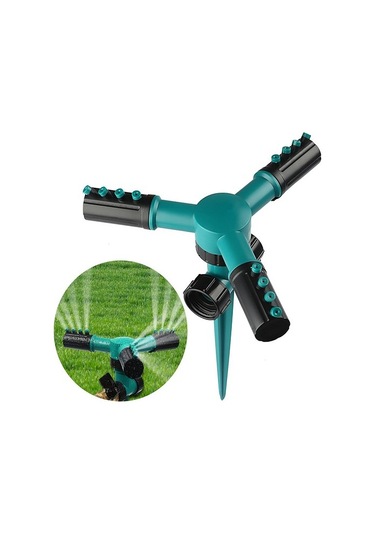 360 Döner 3 Kollu Otomatik Bahçe Fıskiyesi 0639 Mavi