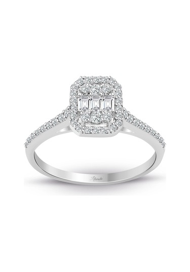 0.34 Ct. Modern Tasarım Baget Kare Tektaş Yüzük