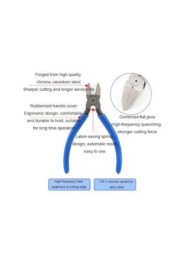 Sones Hsd Hs-3z Üstten Kesim 5.5 İnç Krom Vanadyum Çelik Dövme Plastik Model Pense