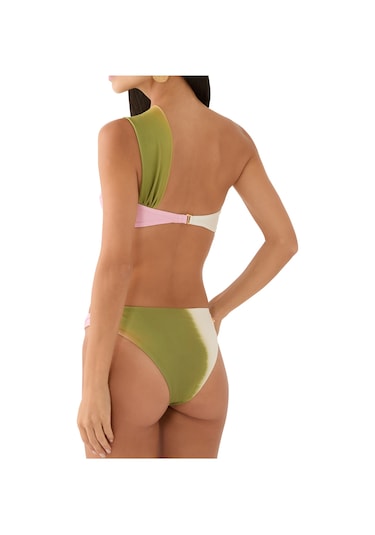 Baobab Swimwear Şık Tek Omuzlu Bikini Üstü Yeşil