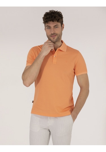 Pierre Cardin Erkek Açık Somon Basic Tişört 50262665-vr189 Açık Somon