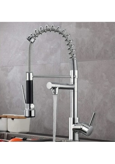 Hms Spiralli Çift Başlı Endüstriyel Mutfak Eviye Bataryası