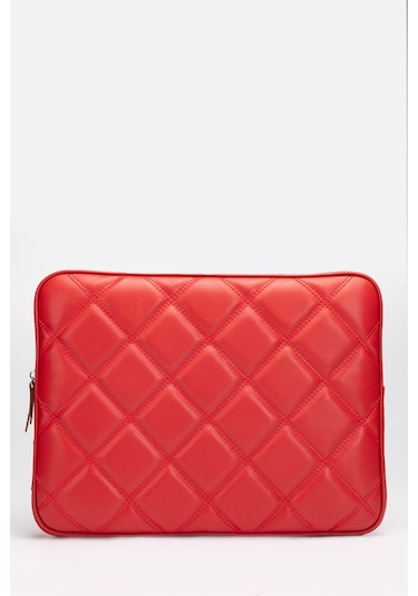 Kapitone Laptop Kılıfı 15.6 & 16 İnç Kırmızı