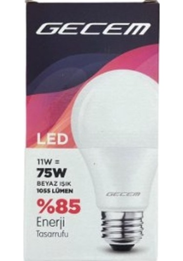 3 Adet Gecem 11w Led Ampul E27 Duy 6500k - Beyaz Işık