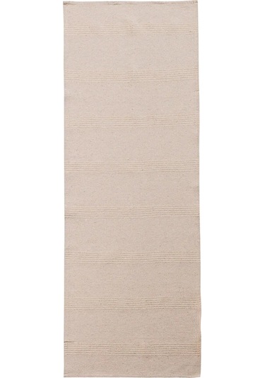 Bej Düz Runner 40x120 Cm