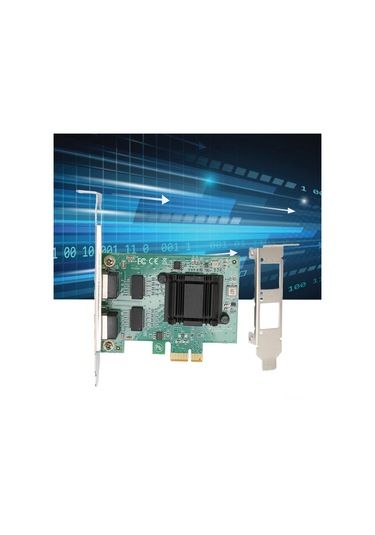 Geeroyoo Intel 82571eb Pcıe Çift Rj45 Port Ethernet Kartı - 10/100/1000 Mbps, Vlan, 100m Mesafe, Windows/linux Desteği