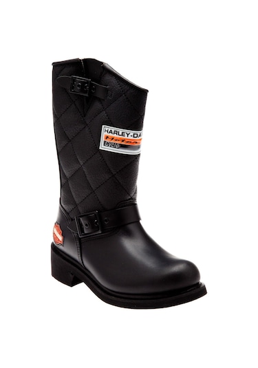 Harley Davidson Laconia 644 Black Deri Kadın Çizme Siyah