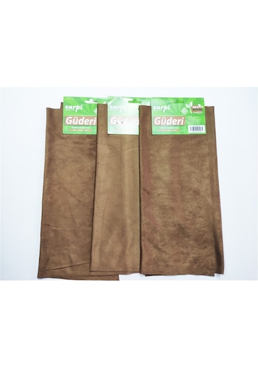 3 Adet Güderi Bez Natural Lüks 50x35 Cm Evde Arabada Ofiste