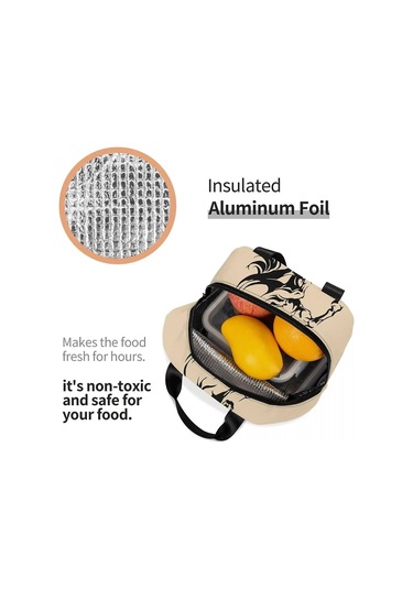 Kadınlar, Erkekler, Atlar İçin Yalıtımlı Öğle Yemeği Çantası Taşınabilir Binicilik Hediye Termal Soğutucu Çanta Öğle Yemeği Kutusu Plaj Kamp Seyahat Fmy Bt-5249 22x20x13cm Çok Renkli