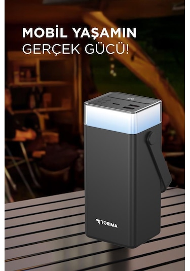 Torima TRM-1041 40000 mAh Hızlı Şarj RGB Led Işıklı Powerbank Siyah