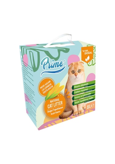 Prime Bitkisel Kokusuz Topaklaşan Kedi Kumu 8 L