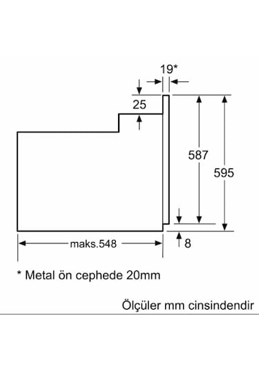 Bosch Serie 2 HBF011BV1T 71 LT Ankastre Fırın