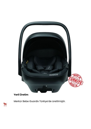 Merkür Bebe Guardix İ-size Oto Koltuğu Ana Kucağı 0-13 Kg Siyah