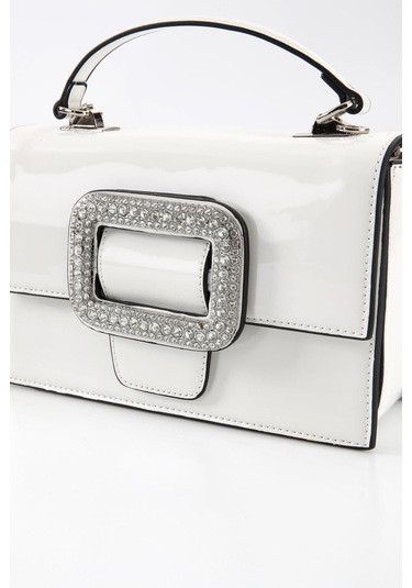 Ççs 17339 Kadın Omuz Askılı Kol Çantası-beyaz Beyaz