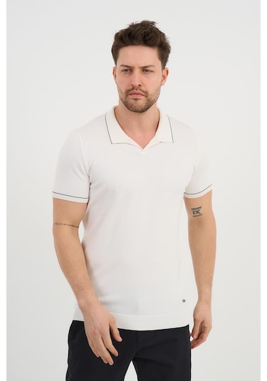 Alexander Gardi Alexandergardı Resort Yaka Triko T-shirt Beyaz
