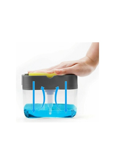 Homyl 2'si 1 Arada Sabun Pompası Dispenseri Sünger Tutucu Beyaz Beyaz