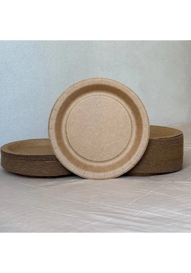 Euecopack Tek Kullanımlık Kağıt Tabaklar, 23 Cm, 50'li Paket 423502398 50