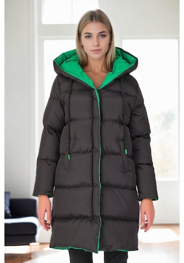 Z8687 Dewberry Bayan Kaban-siyah-yeşil Siyah-yeşil