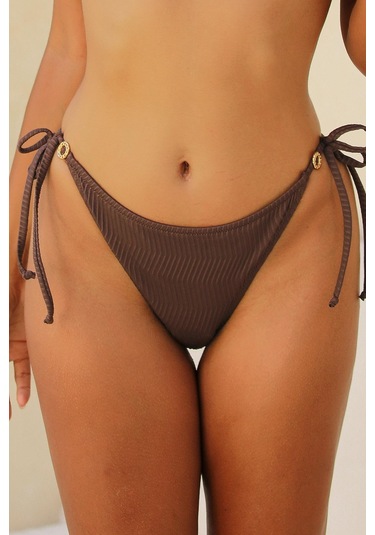Assos Mocha Yandan İp Bağlamalı Bikini Altı Kahverengi