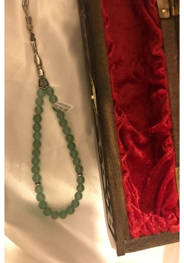 Tespih Florit Doğal Taş Tesbih Gümüş İmameli Ahşap Kutulu Çok Renkli