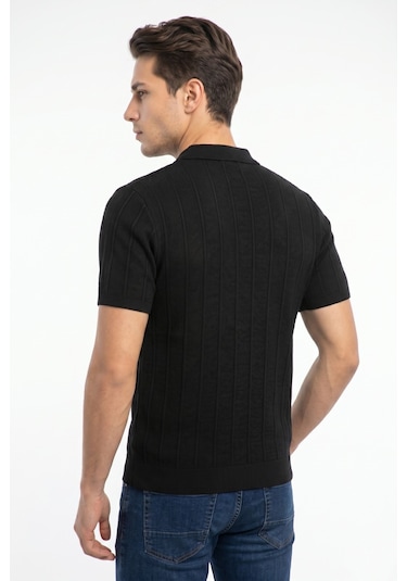 Baglan Erkek Spor Polo Yaka Triko Tişört Bgl-st05373 Siyah