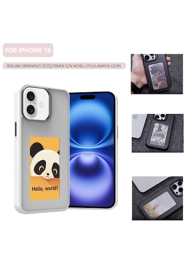 İphone Uyumlu 16 İçin E-mürekkep Ekran Nfc Dıy Telefon Kılıfı Beyaz