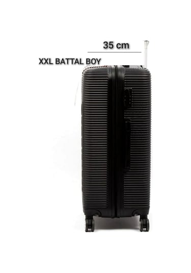 Travel Polo Xxlbattal Boy Dev Boy 90 Cm Valiz & Bavul Siyah
