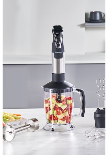 Homend Handmaid 1966h Inox Xlarge Hazneli, Çift Bıçaklı Blender Set