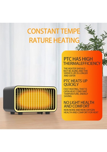Xiyyadms 800w Ptc Seramik Taşınabilir Isıtıcı, Hızlı Isınma Ve Düşük Gürültü İle Ofis/yatak Odası İçin