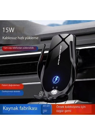 Muduan Cep Telefonu Tutucusu Kablosuz Şarj Evrensel Araç Navigasyonu Cep Telefonu Tutucusu Araba Özel Kırmızı - Siyah Yok Havalandırma Z8nwjd