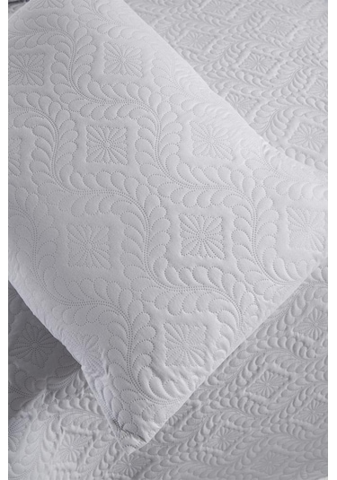 Ultrasonik Kapitoneli Elite Tek Kişilik Yatak Örtüsü Gri Gri