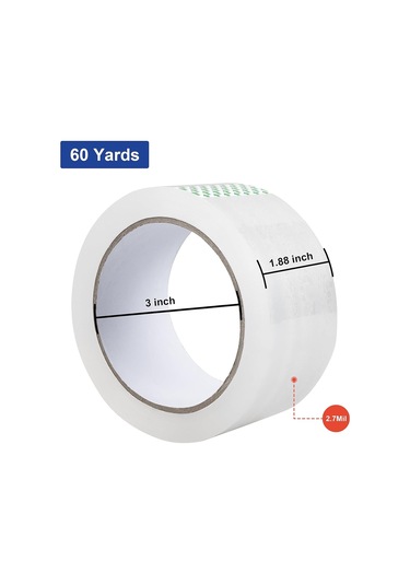 12 Rulo Net Ambalaj Bandı, 2.7mil Kalınlığında Nakliye Ve Ambalaj Bant Doldurma 12