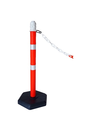 Plastik Zincir Kırmızı-beyaz 15 M-414
