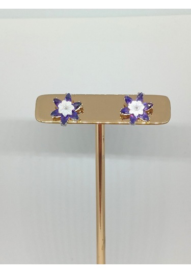 925 Ayar Gümüş Lotus Model Taşlı Çiçek Küpe Zarif Ve Anlamlı Tasarım Gümüş