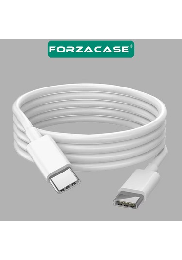 Forzacase FC969 100 W Type-C To Type-C PD Şarj Data Kablosu Beyaz 5M